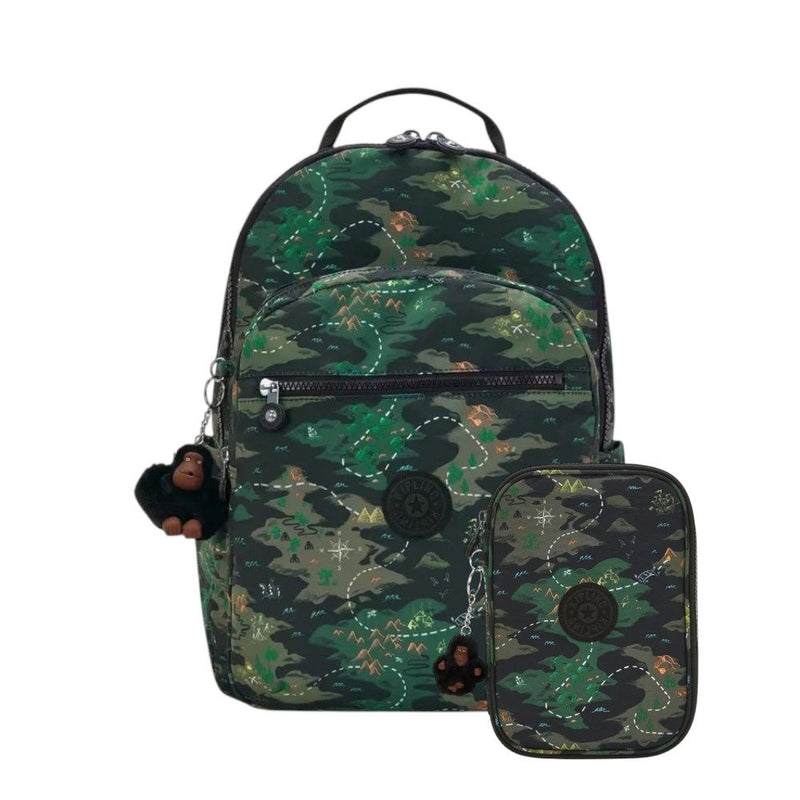 Kit Kipling Mochila e Estojo Unissex