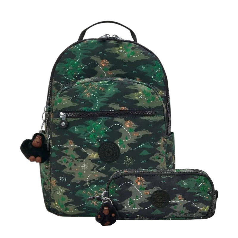 Kit Kipling Mochila e Estojo Unissex