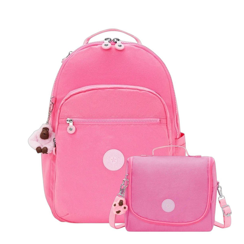 Kit Kipling Mochila e Lancheira Glitter
