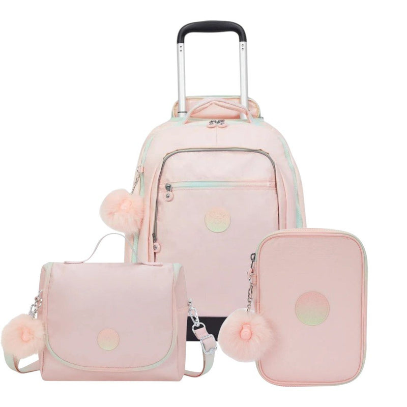 Kit Kipling Mochila, Estojo e Lancheira