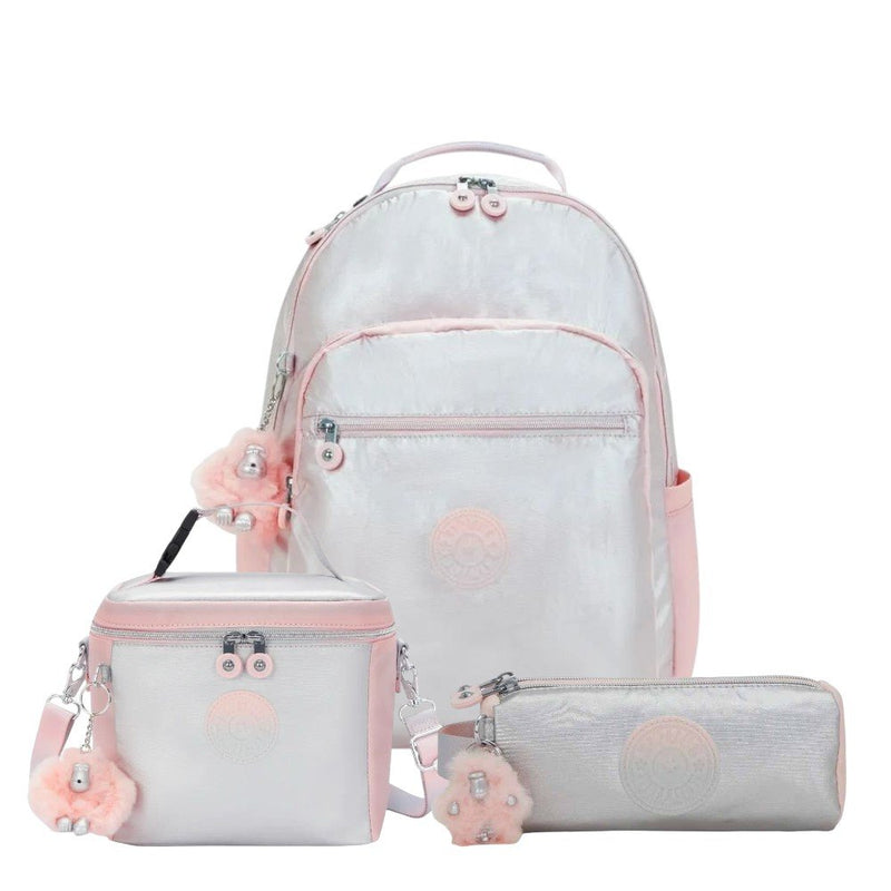 Kit Kipling Mochila, Estojo e Lancheira