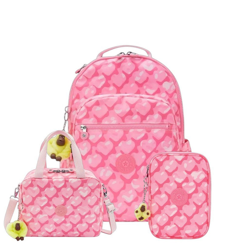 Kit Kipling Mochila, Lancheira e Estojo